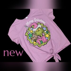 New Merry Grinchmas Dr. Seuss holiday shirt Girls XL